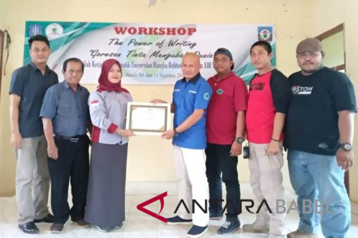 Mahasiswa UBB-Pokja Wartawan Bangka Selatan gelar Workshop Jurnalistik