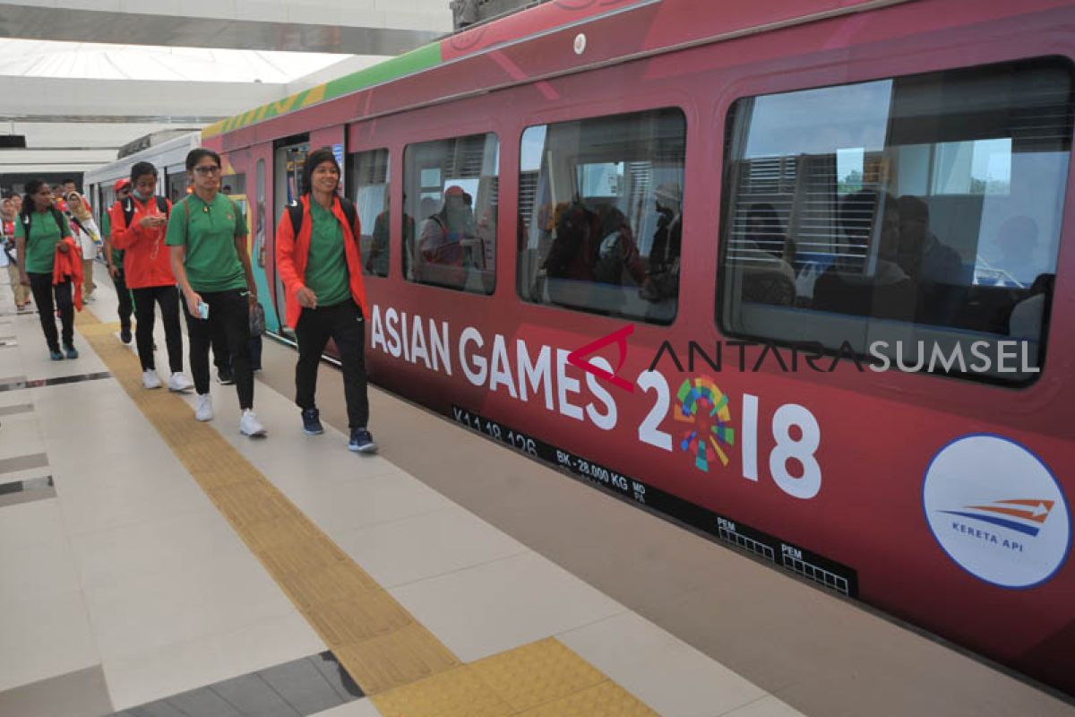 Selama Asian Games,  LRT Palembang angkut 10.000 atlet