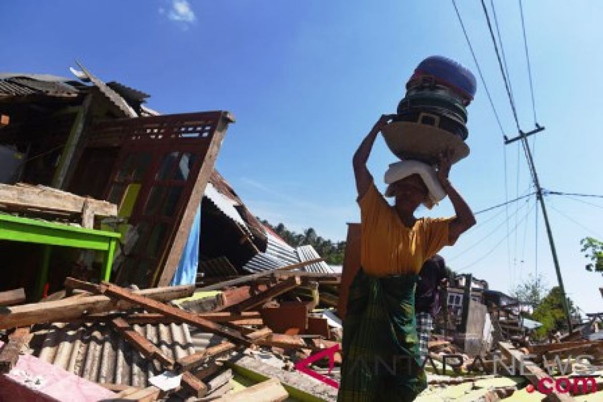 Korban meninggal gempa Lombok bertambah 387 orang