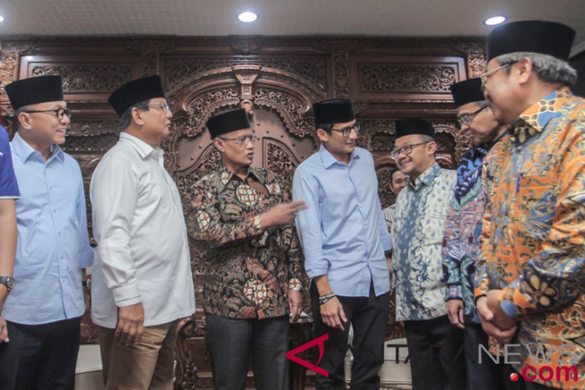 Koalisi Prabowo-Sandiaga gelar rapat bicarakan struktur tim