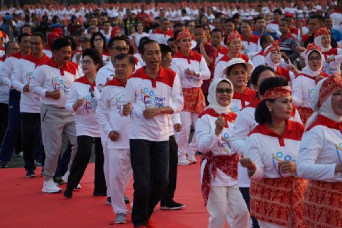 Presiden ikut aksi pemecahan rekor poco-poco