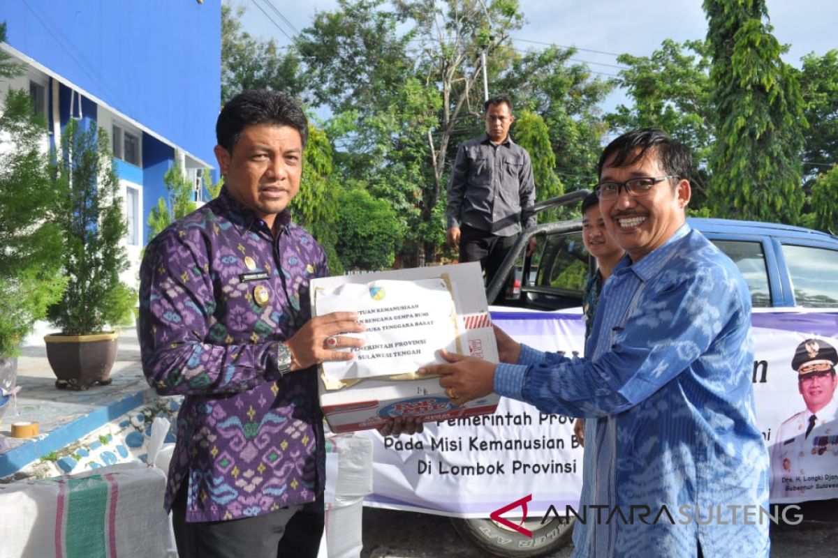 Pemprov Sulteng salurkan bantuan untuk korban gempa di Lombok