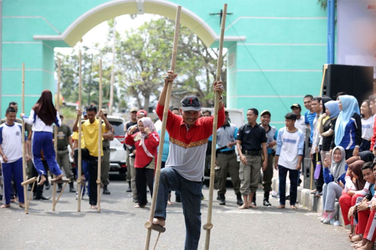 Pemprov Lampung Menggelar Senam Massal HUT Ke-73 RI tahun 2018