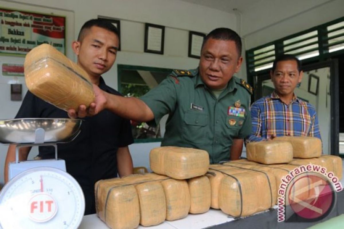 TNI gagalkan penyelundupan ganja di Skouw