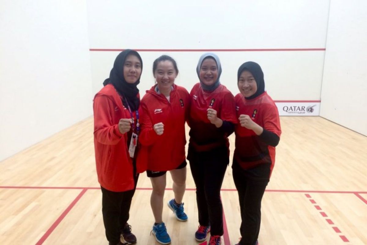 Tim Squash Putri Indonesia Menang Tipis Atas Iran