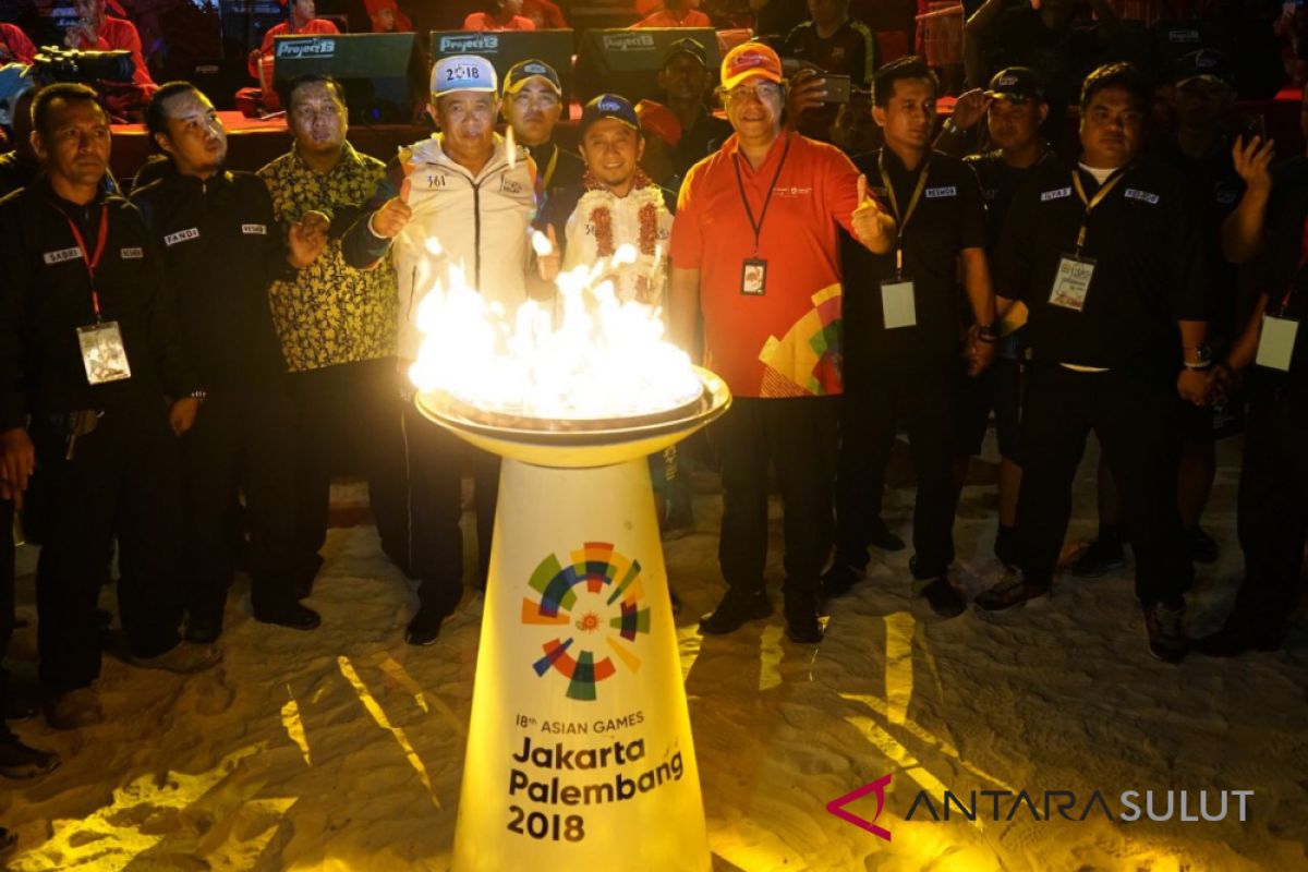 Telkomsel Sukseskan Pawai Obor Asian Games 2018 di Tanjung Bira Bulukumba