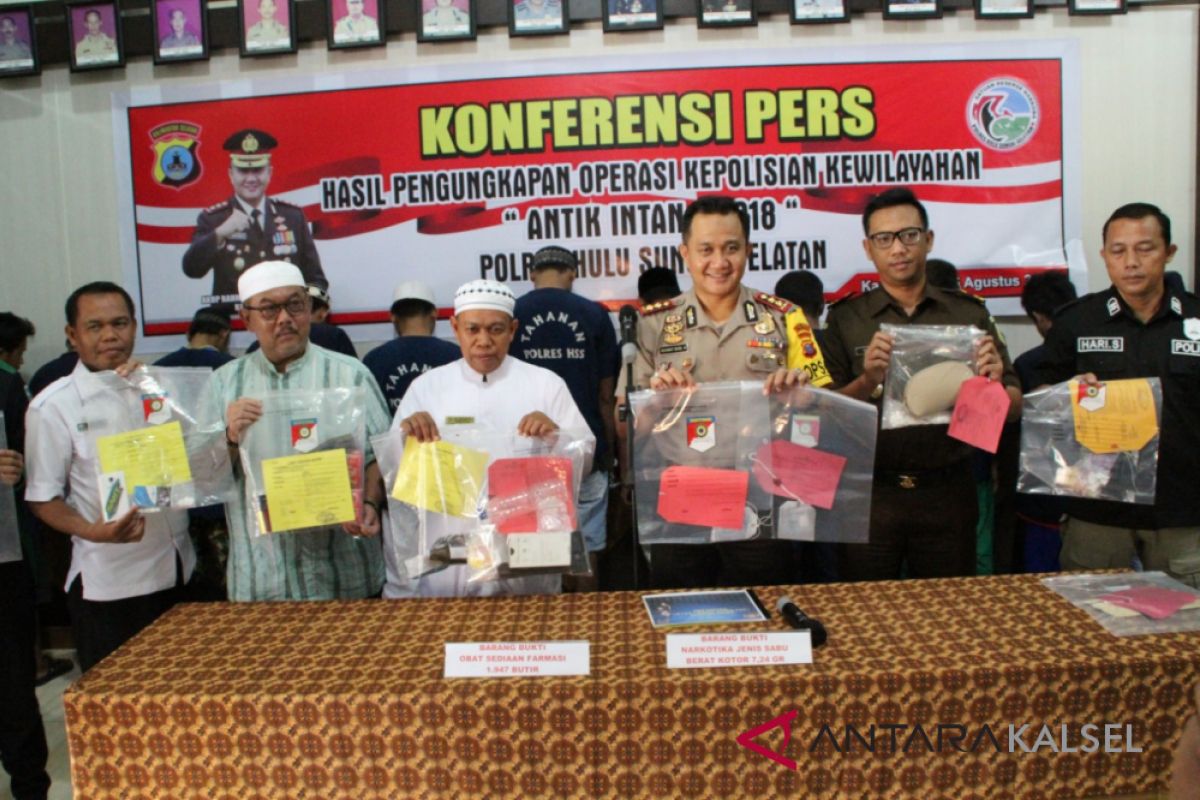 Operasi Antik Polres HSS berhasil amankan 11 tersangka