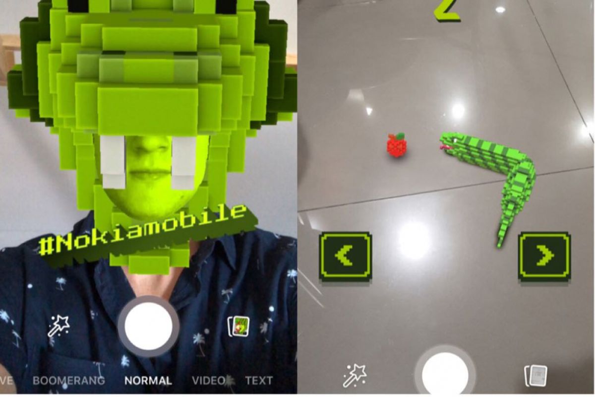 Game klasik Nokia "Snake" hadir di platform camera AR Facebook, lebih seru!