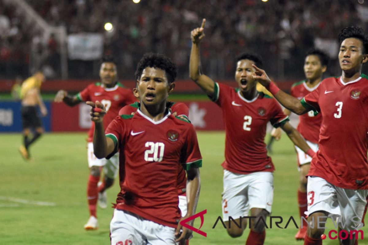Indonesia cetak gol ke gawang Malaysia