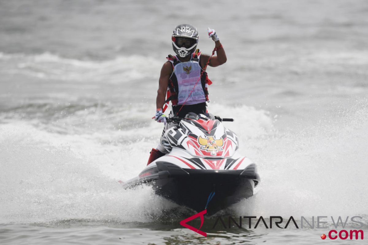 Asian Games (jetski) - Indonesian jetski athlete contributes gold