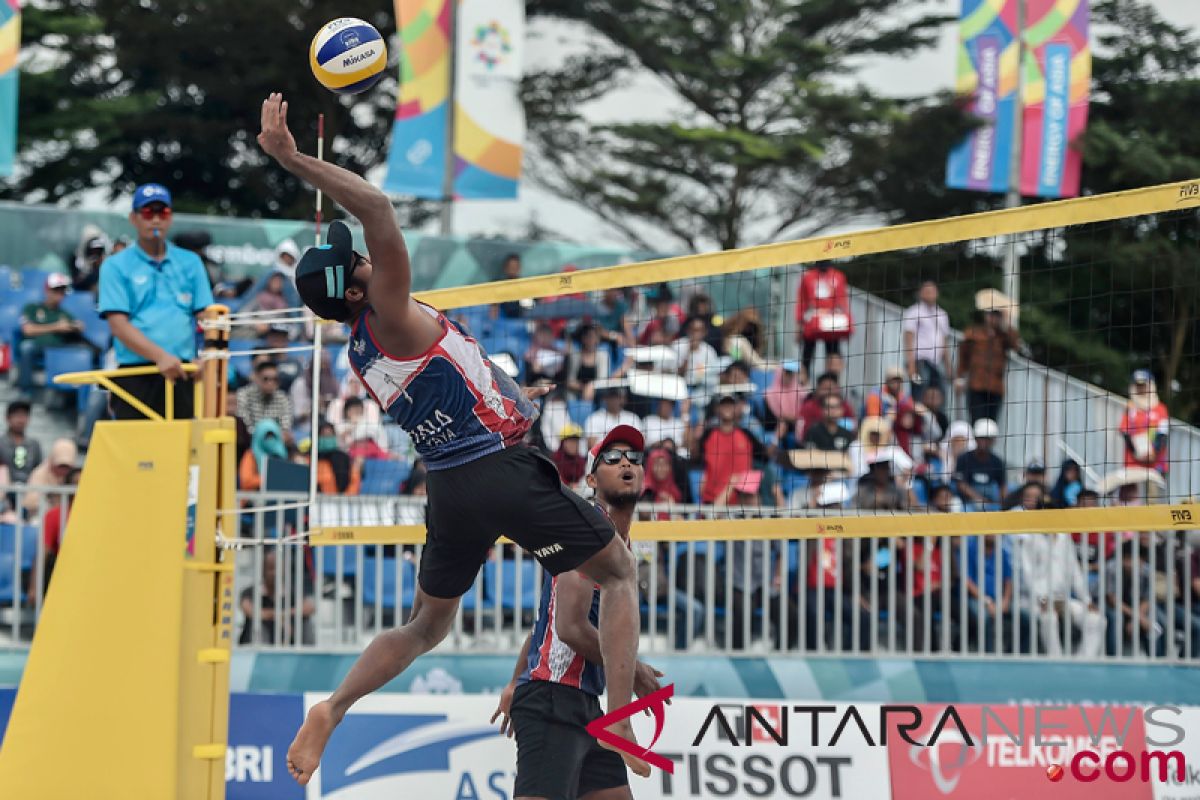 Asian Games (beach volleyball) - Indonesian men`s team reaches semifinals