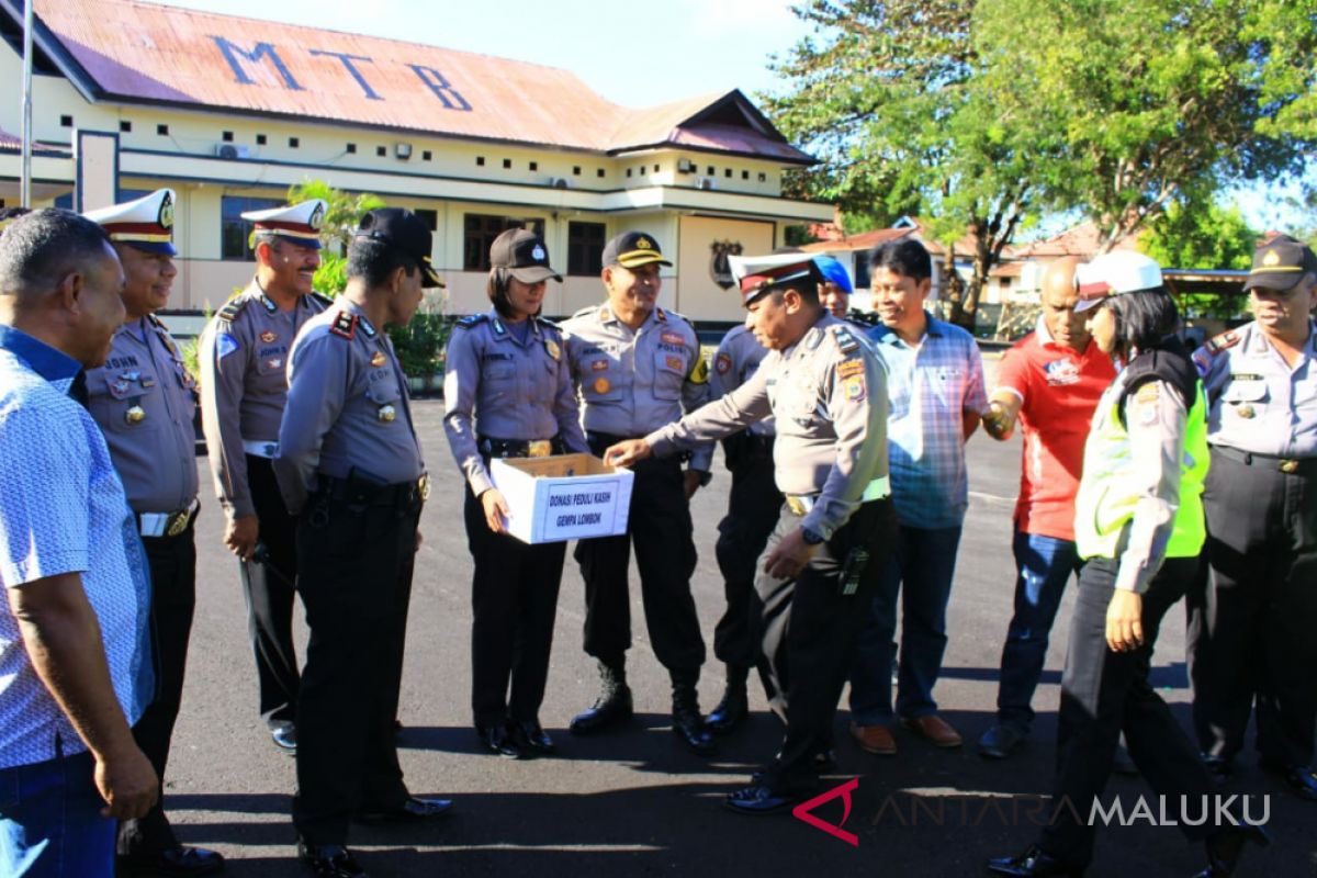 Polres MTB galang dana korban gempa Lombok