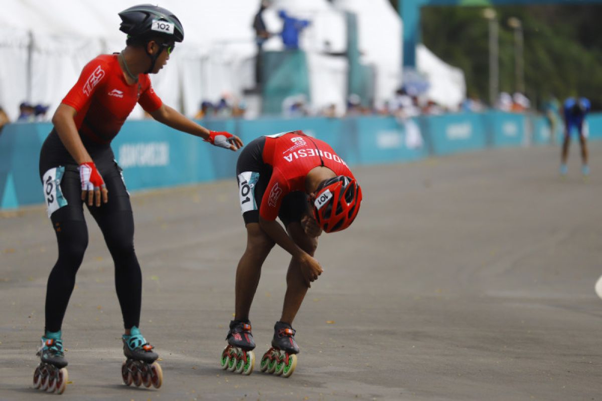 Asian Games (sepatu roda) - Oky akui salah posisi jelang finish