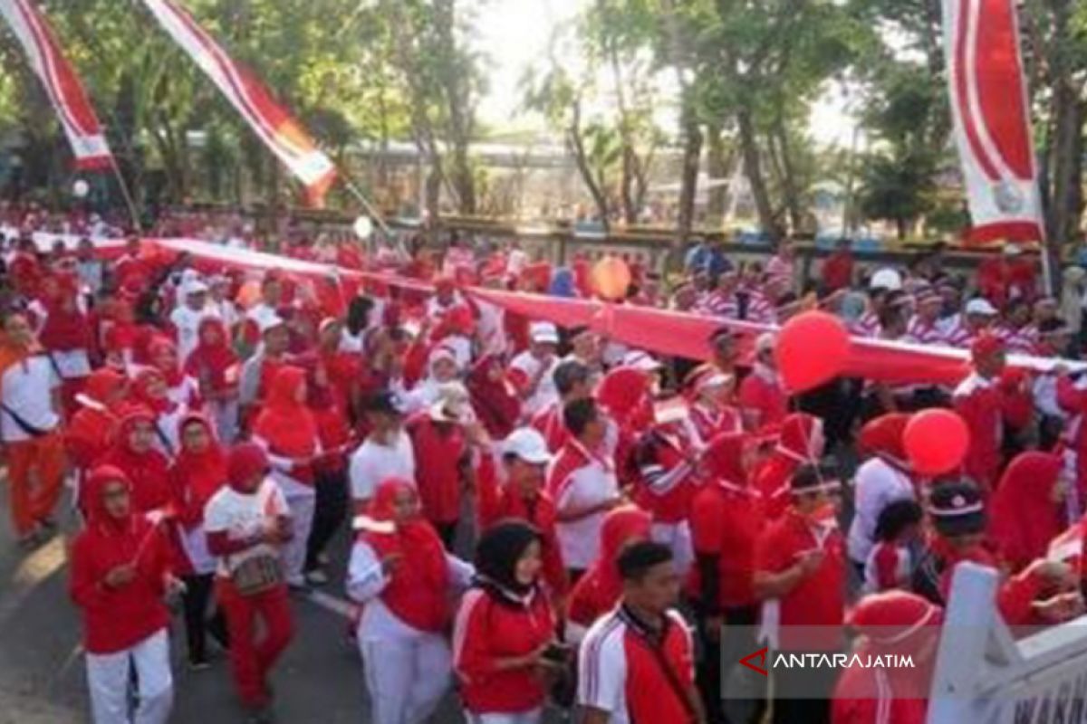 Paskibraka Arak Bendera 170 Meter Sambut Asian Games