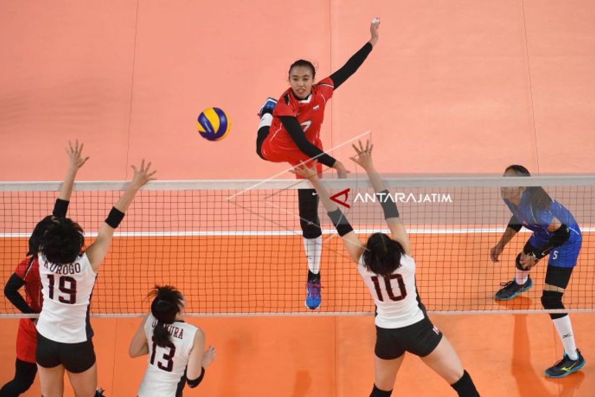 Asian Games - Tim Bola Voli Putri Indonesia Dikalahkan Jepang