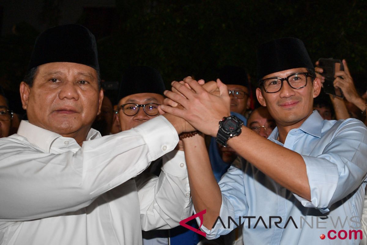 Prabowo declares Sandiaga Uno as his running mate