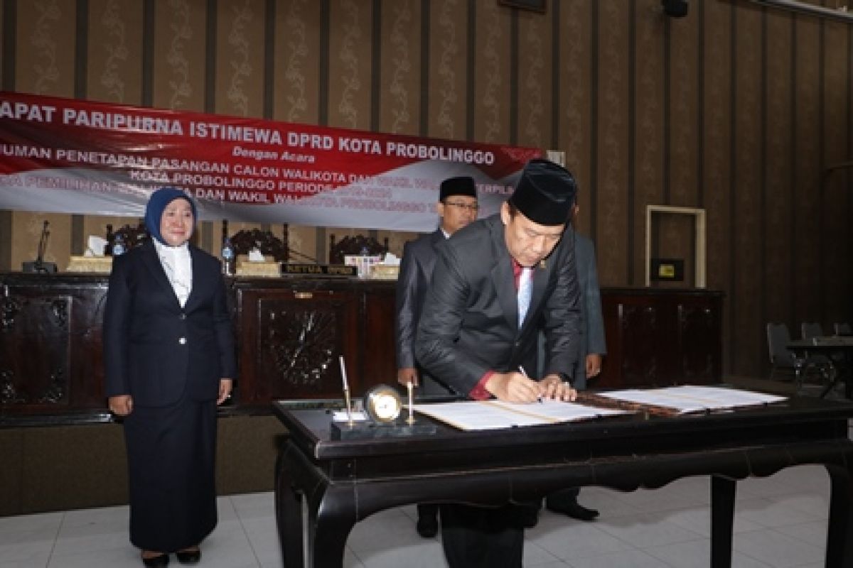 Rapat Paripurna DPRD Kota Probolinggo Tetapkan Wali kota dan Wakil Wali kota Terpilih