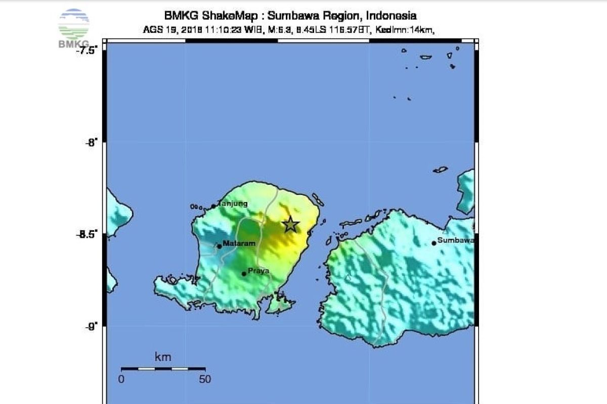 Gempa masih terjadi di lombok senin pagi