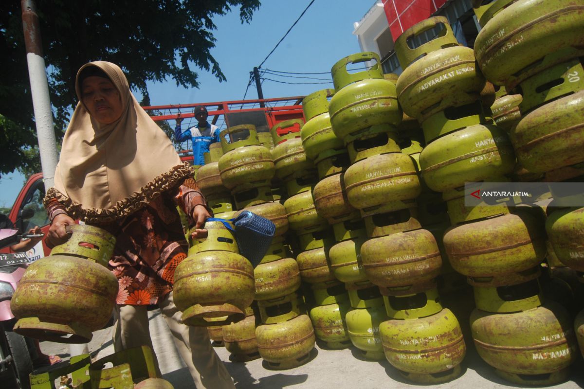 Stok elpiji ukuran 3 kg di Jatim aman