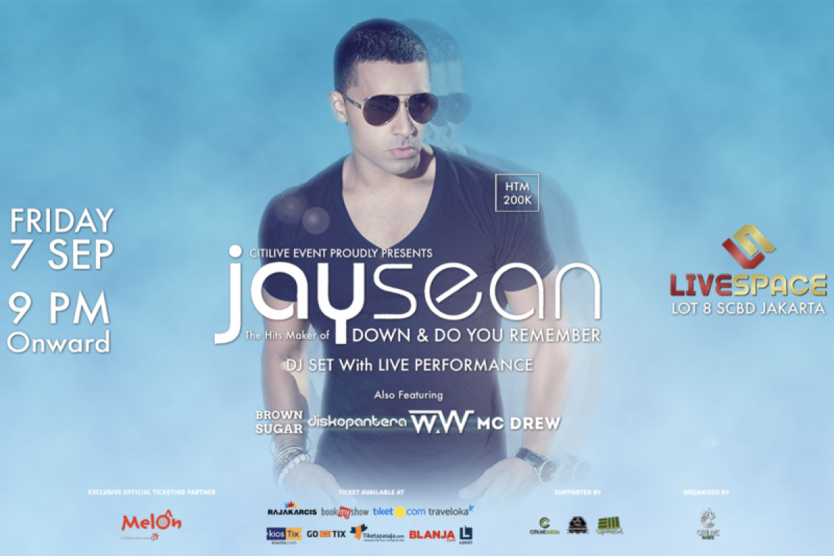 Jay Sean manggung di Jakarta bulan depan, berapa harga tiketnya?