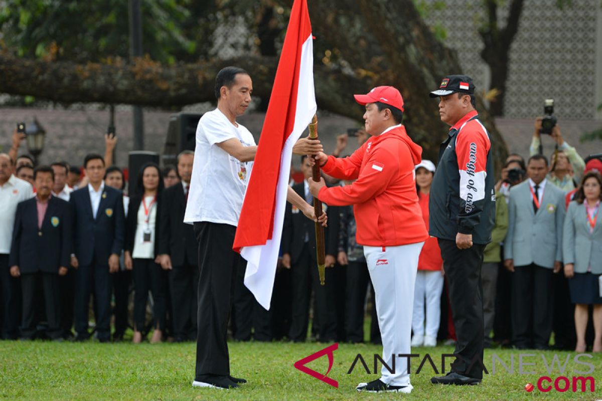 Presiden Jokowi lepas kontingen  Asian Games  Indonesia