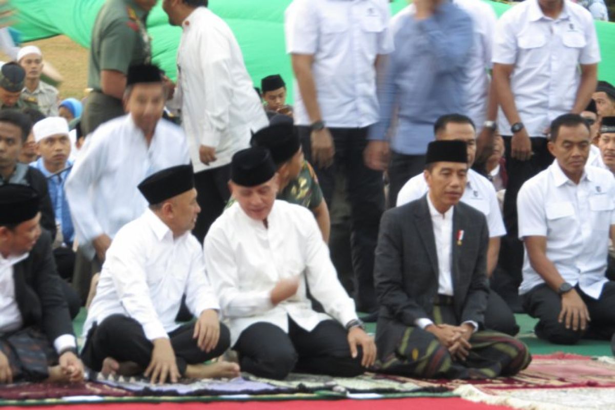 Presiden shalat Idul Adha di Cibinong