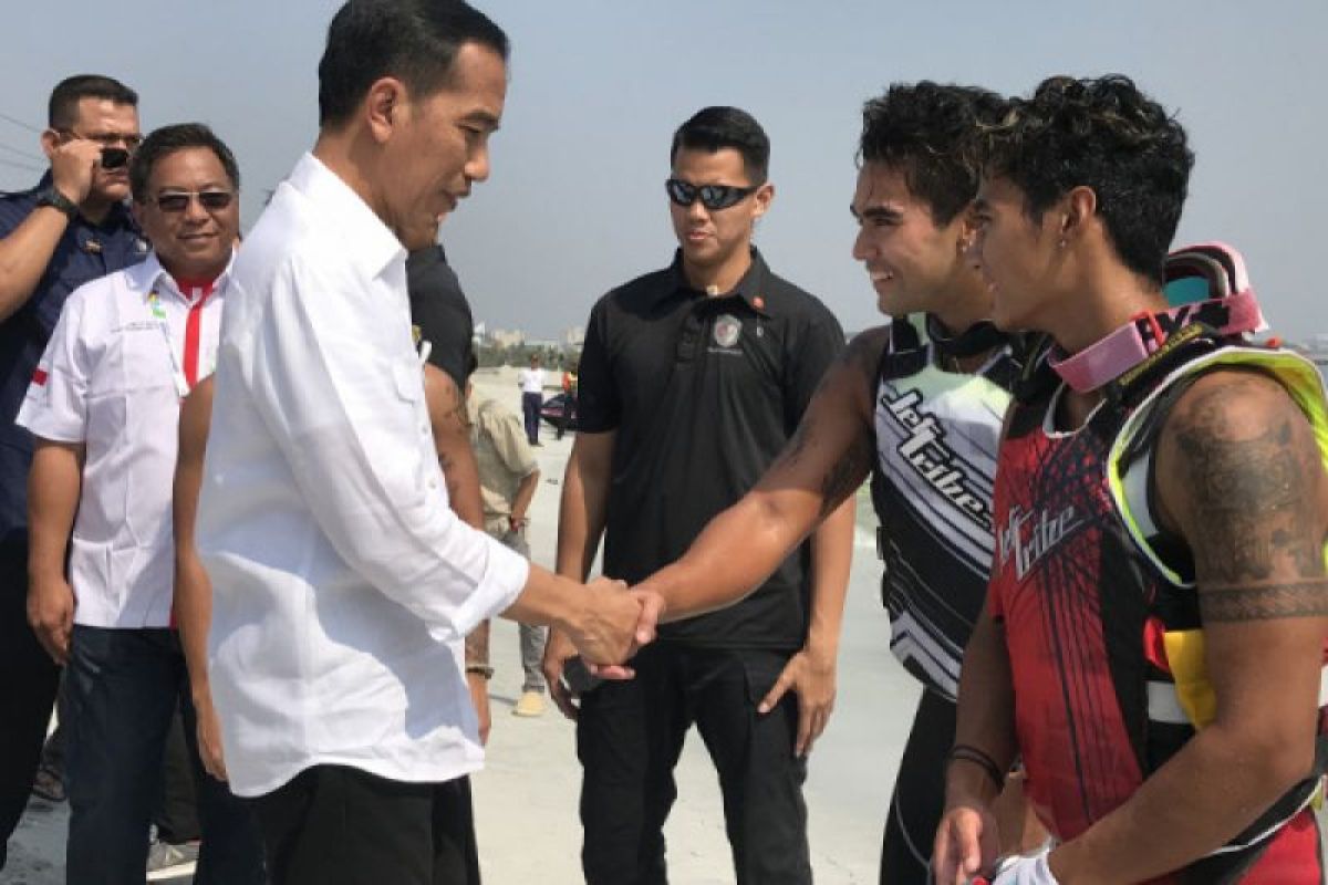 Presiden Jokowi pastikan venue jetski dan layar siap