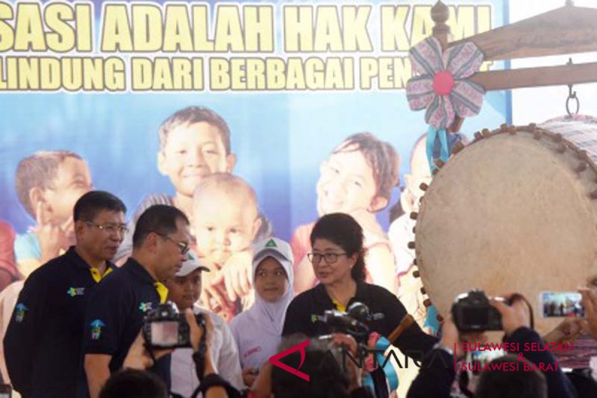 Menkes canangkan imunisasi measles rubella di Makassar (Video)