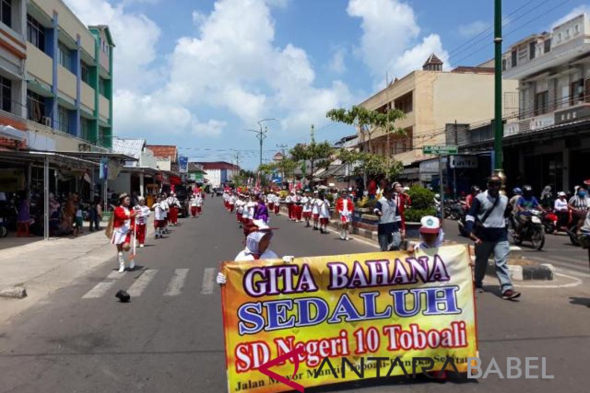 Ribuan siswa SD Bangka Selatan ikuti pawai