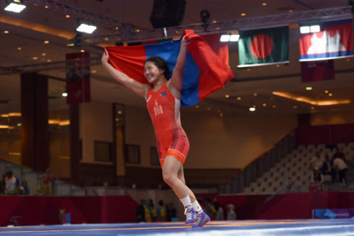 Asian Games (gulat) - Mongolia sabet emas gulat putri 62Kg