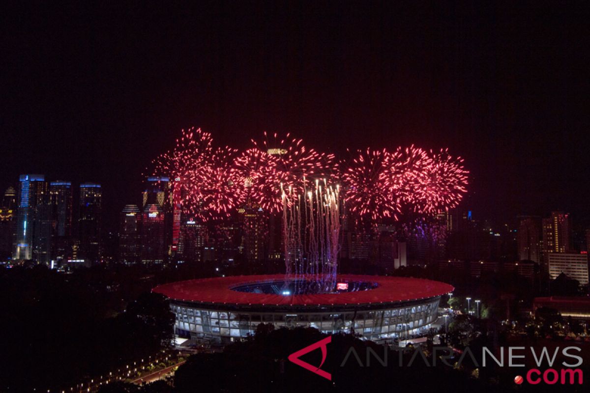 Mengheningkan cipta untuk Lombok di upacara pembukaan Asian Games 2018