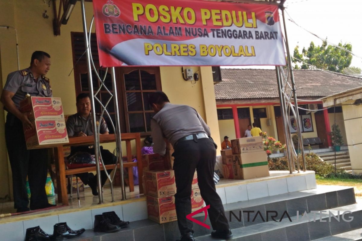 Polres Boyolali buka Posko Peduli gempa Lombok