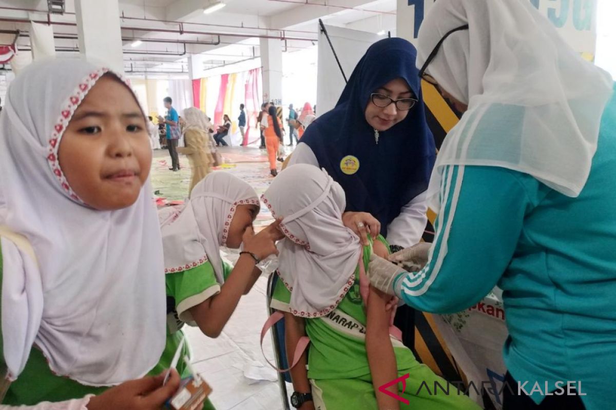 Siswa SD Banjar antusias ikuti imunisasi Rubella