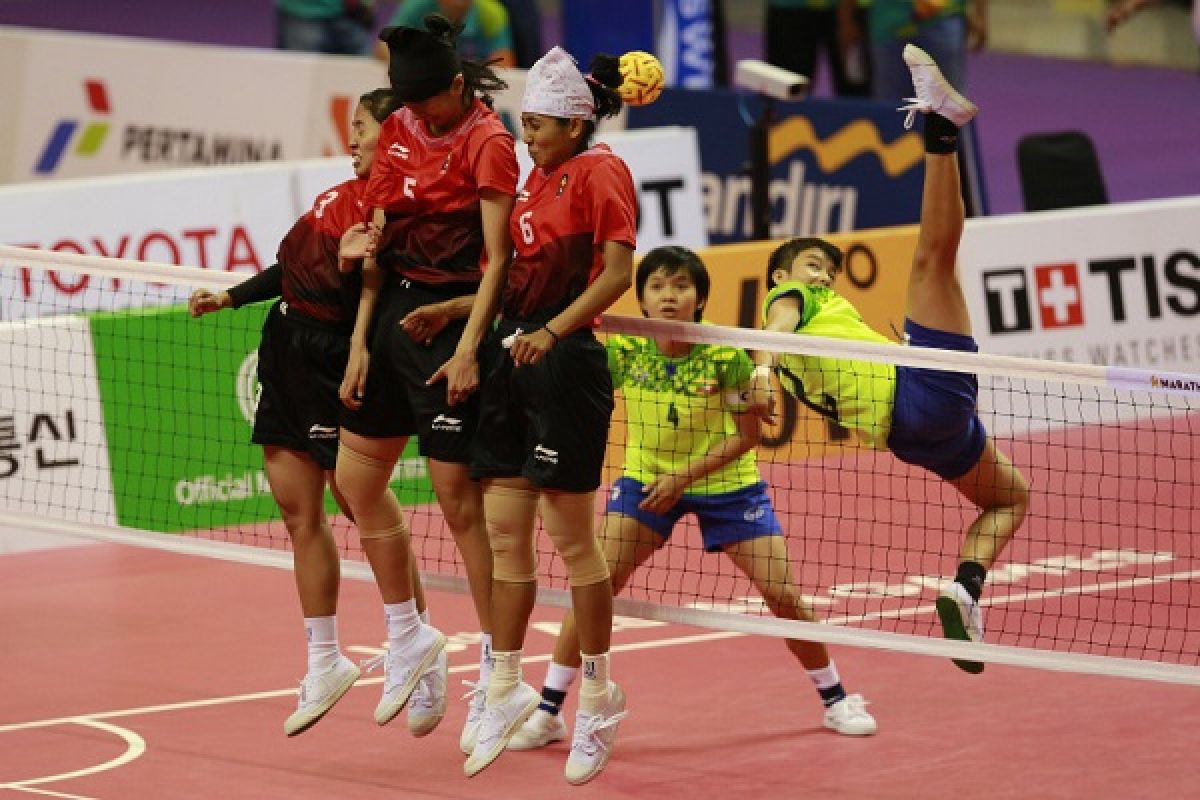 Asian Games (sepak takraw) - Lena-Leni ujung tombak tim putri Indonesia