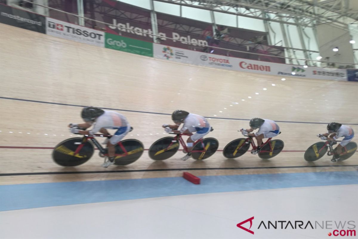 Asian Games (bicycle racing) - South Korea grabs gold in women`s team pursuit final