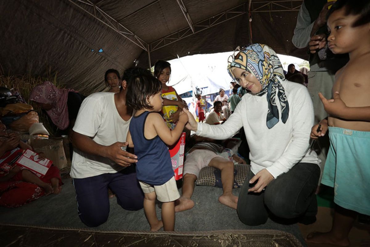 Tika Bisono bicara pentingnya trauma healing bagi korban gempa Lombok