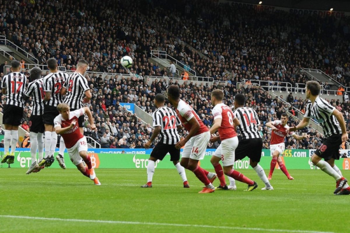 Gol tendangan bebas Xhaka warnai kemenangan Arsenal atas Newcastle