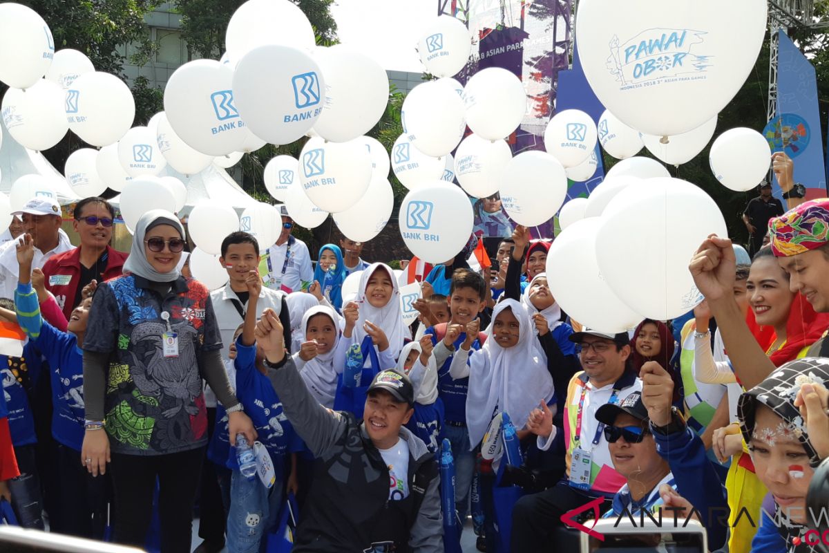 Kirab obor Asian Para Games finis di Kemenpora