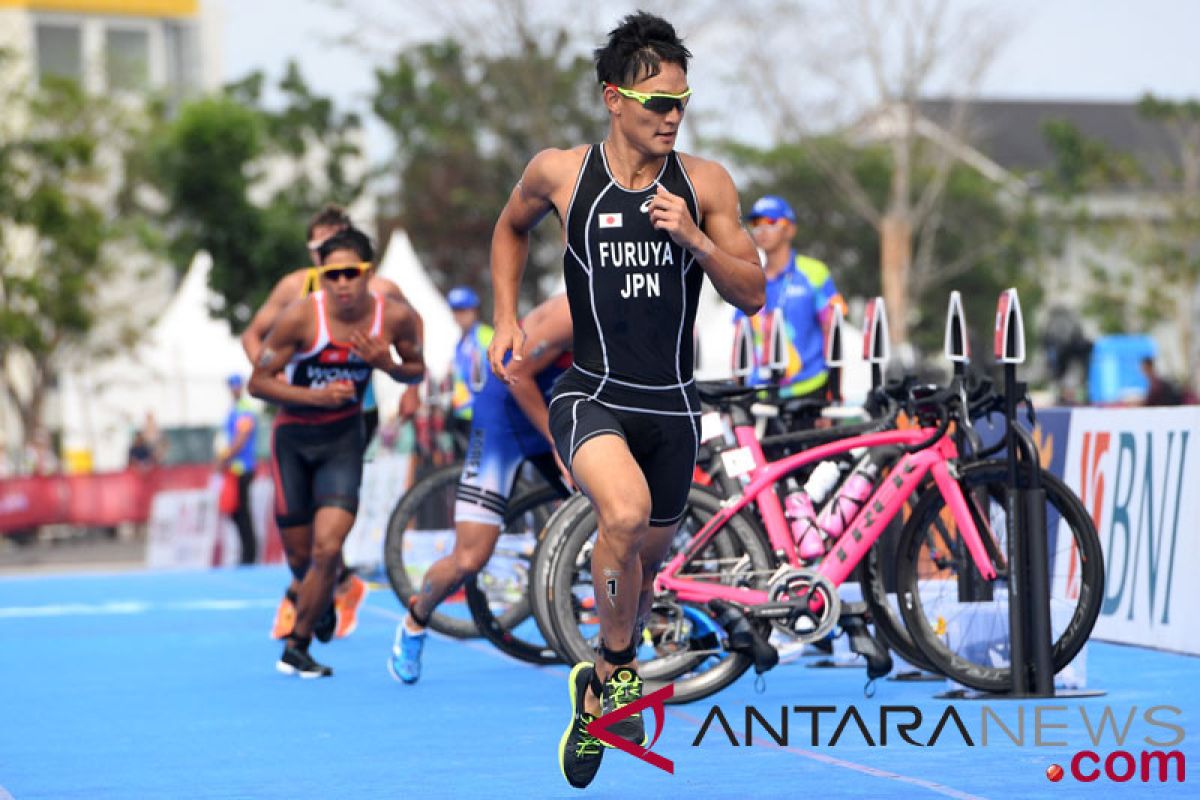 Asian Games (triathlon) - Japanese men`s athlete gets gold, Indonesia ranks 13