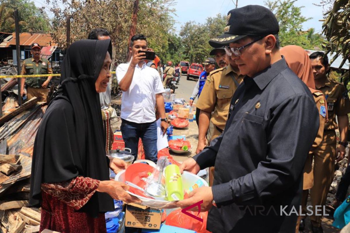 Bupati HSS : Korban kebakaran Mandampa akan dibuatkan rumah sederhana