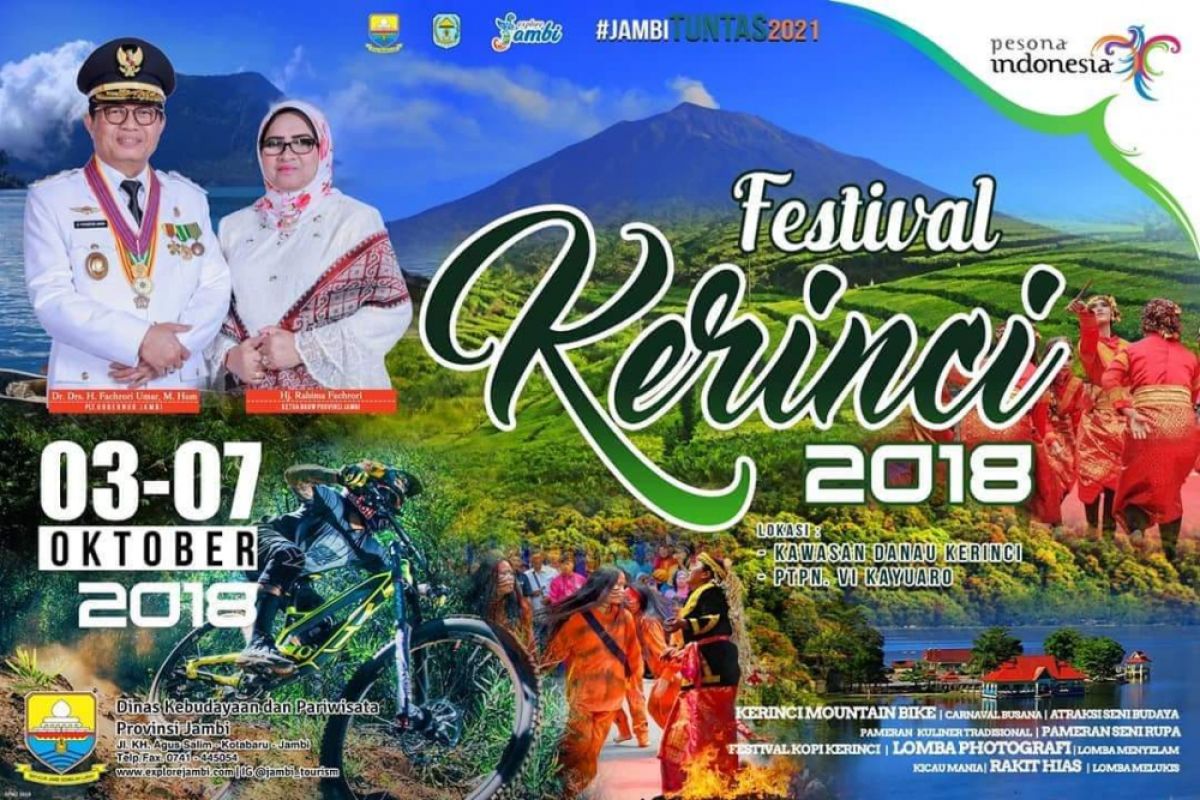 Festival Kerinci digelar 3-7 Oktober 2018