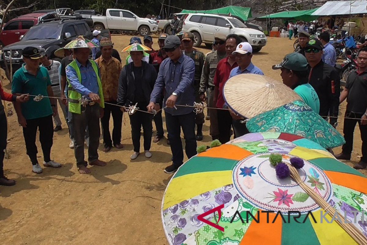 Bupati Mahakam Ulu dan masyarakat tanam padi gunung