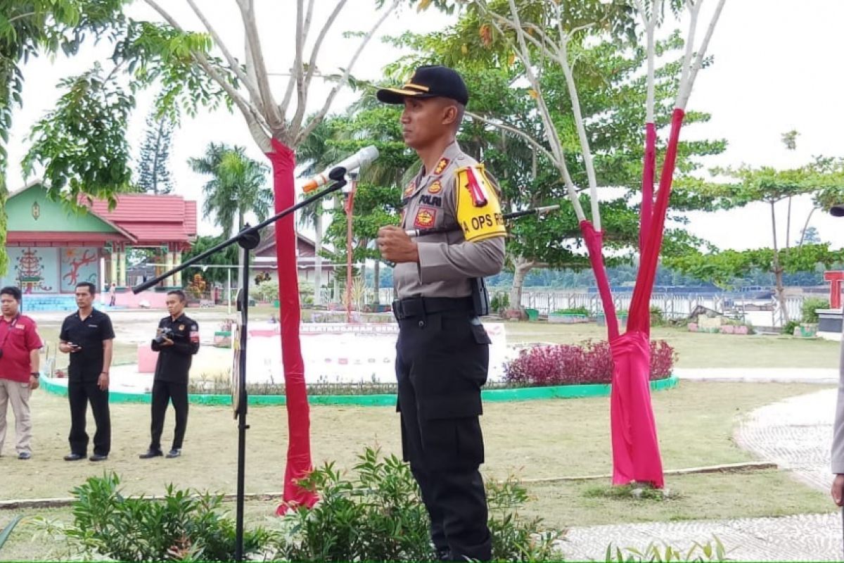 Polres Barsel gelar pasukan Operasi Mantap Brata