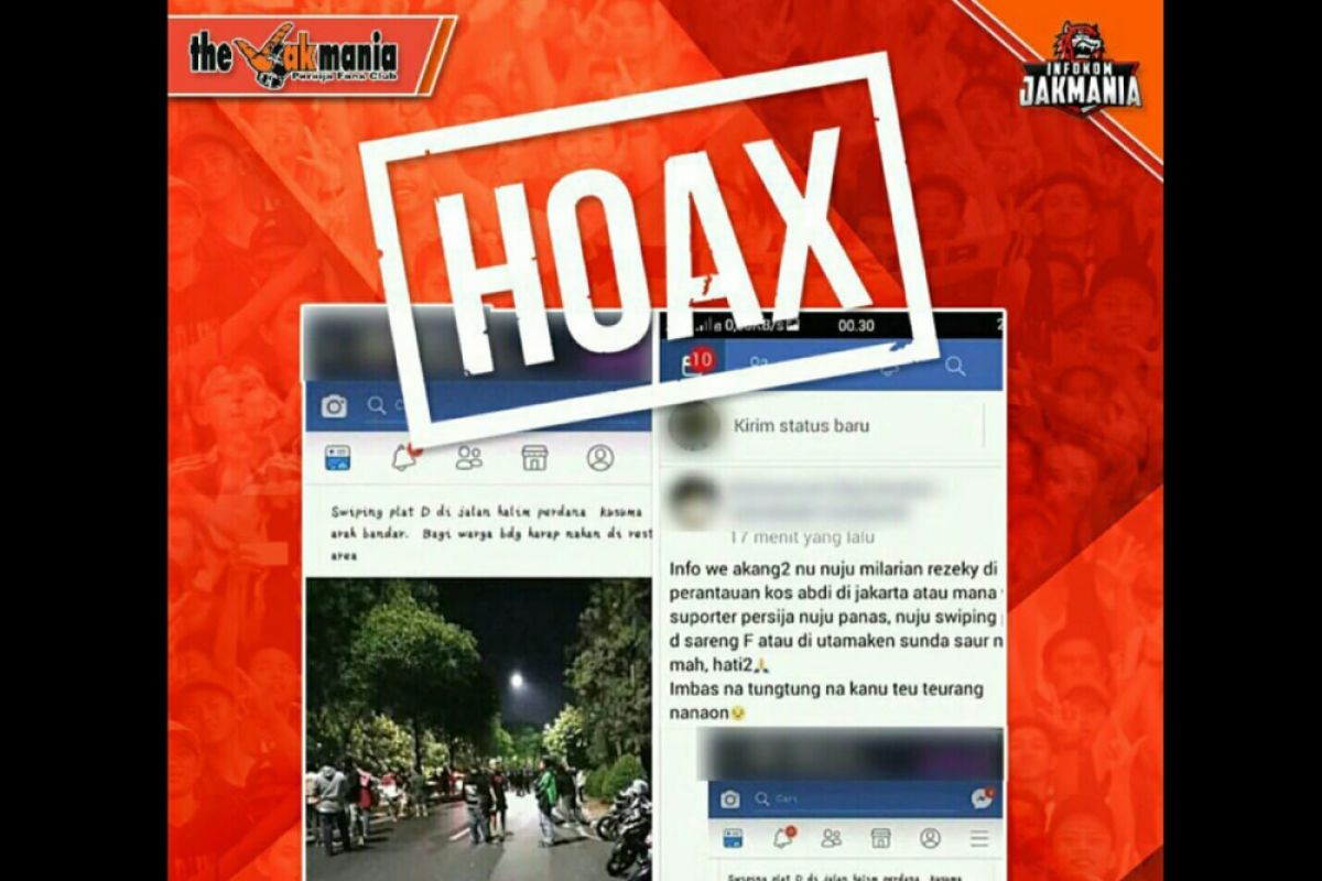 Polri tindak penyebar hoaks soal suporter Persija