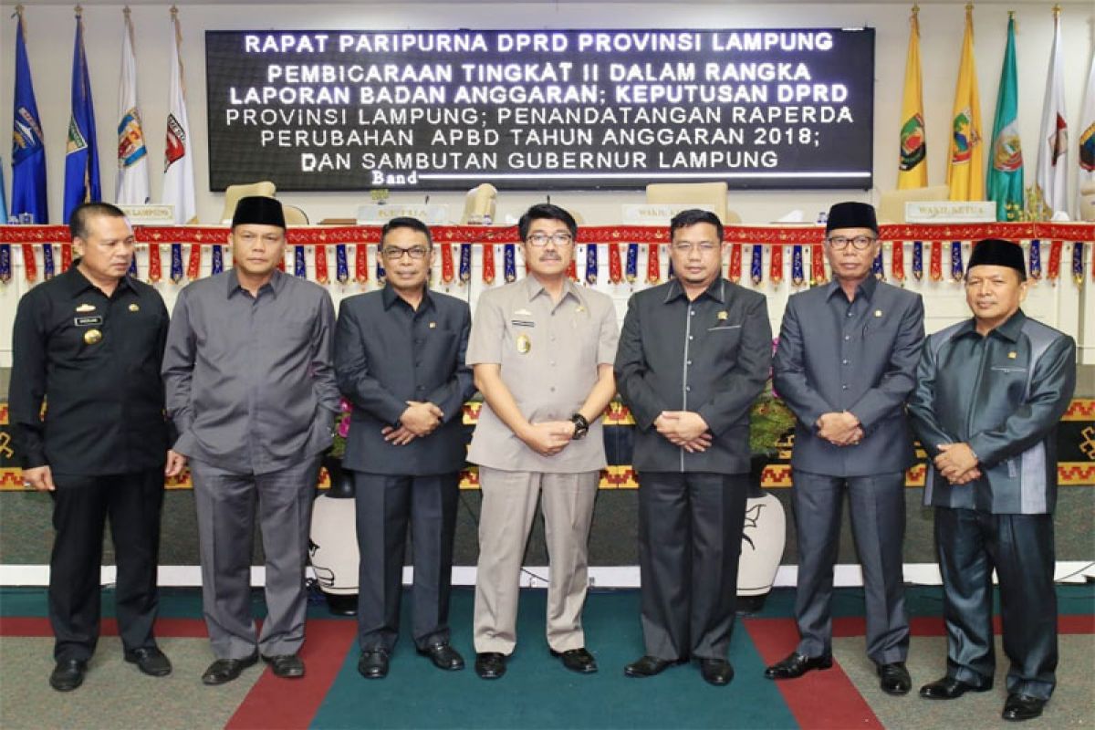 Raperda Perubahan APBD Lampung Ditandatangani Dan Sergera Diajukan Ke Kemendagri