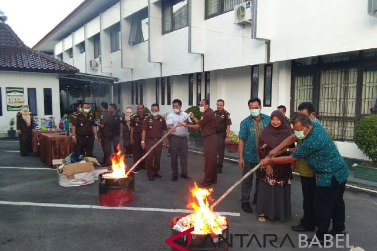 Kejari Pangkalpinang musnahkan barang bukti narkoba