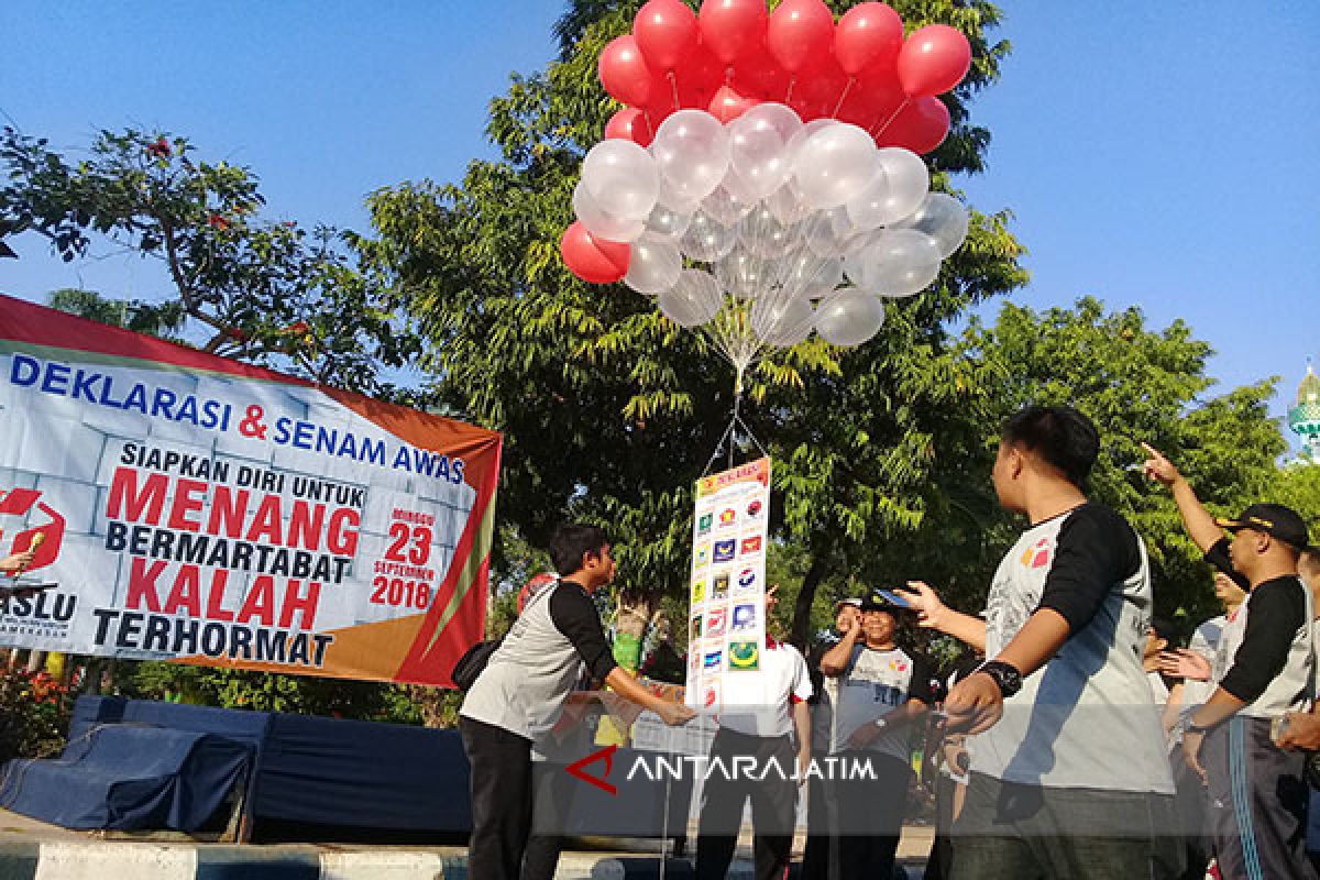 Senam Awas Pemilu 2019 Digelar di Pamekasan