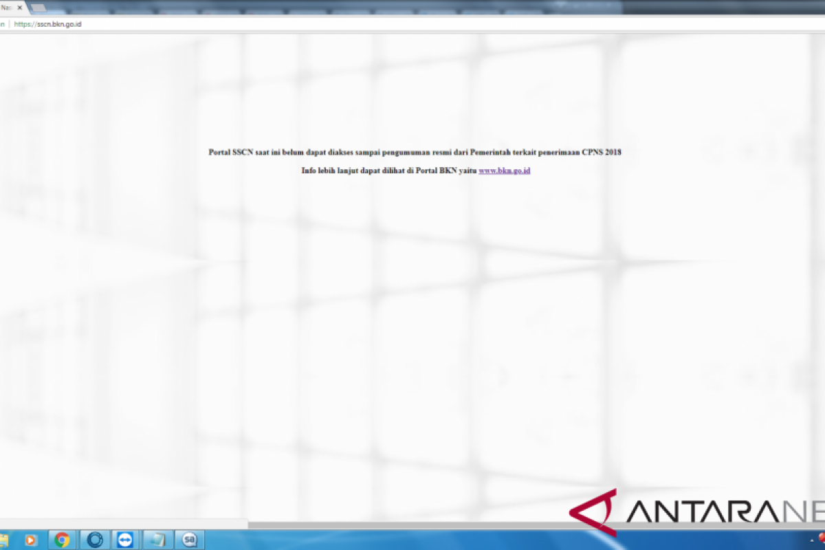 Portal informasi penerimaan CPNS belum bisa diakses
