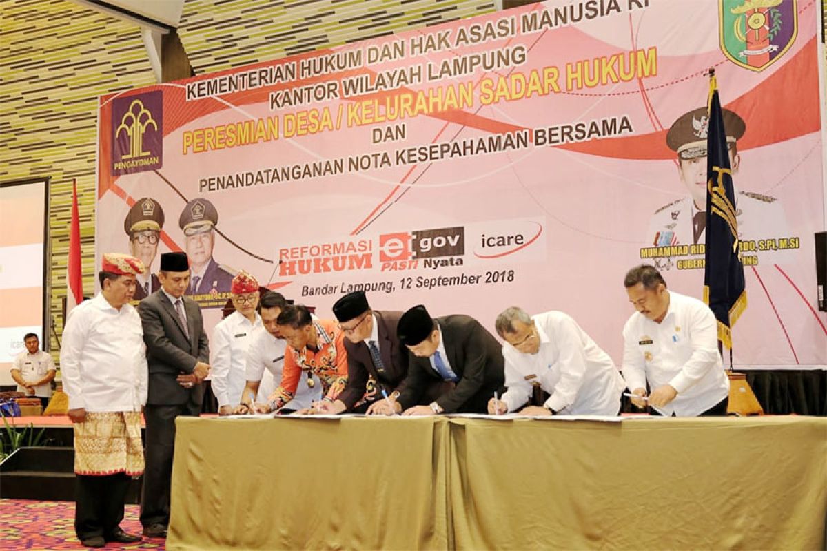 30 Desa/Kelurahan Lampung Raih Penghargaan Anubhawa Sasana 2018
