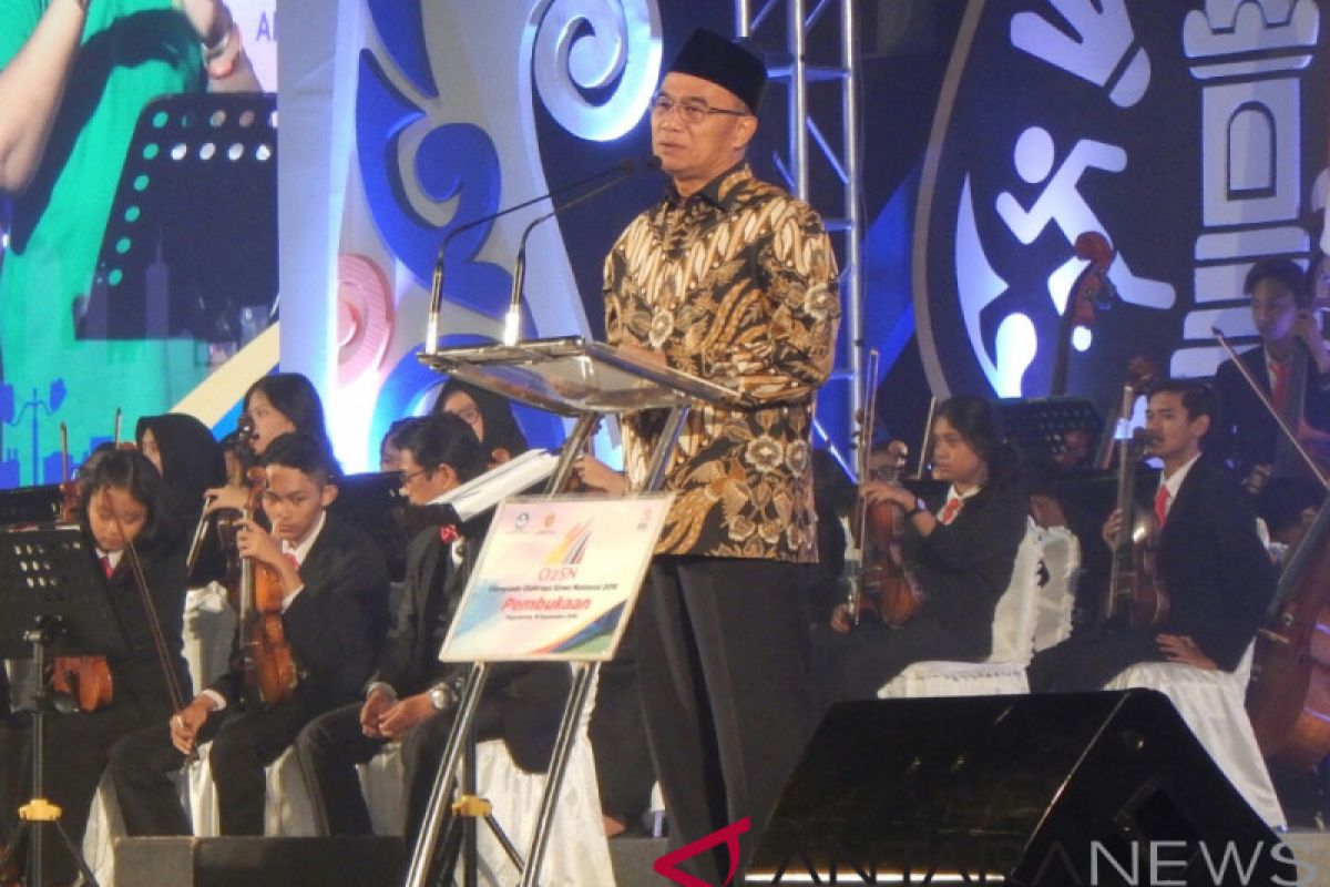 Mendikbud resmikan pembukaan Olimpiade Olahraga Siswa Nasional 2018